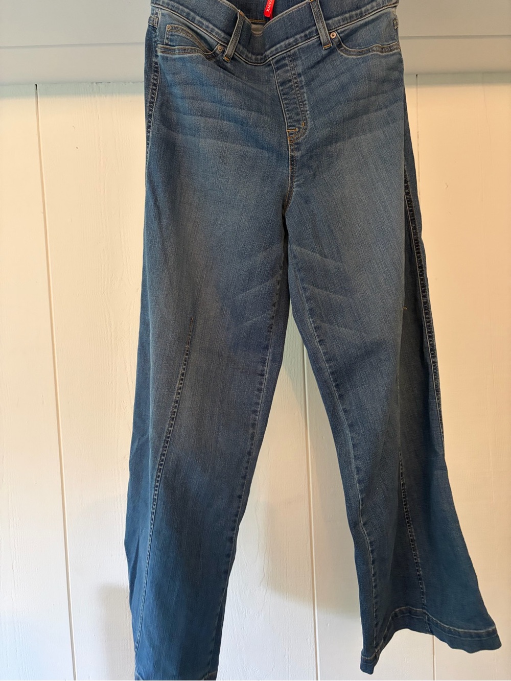 Spanx Wide Leg High-Rise Pull on Denim Women's - Blue - Picture 8 of 14